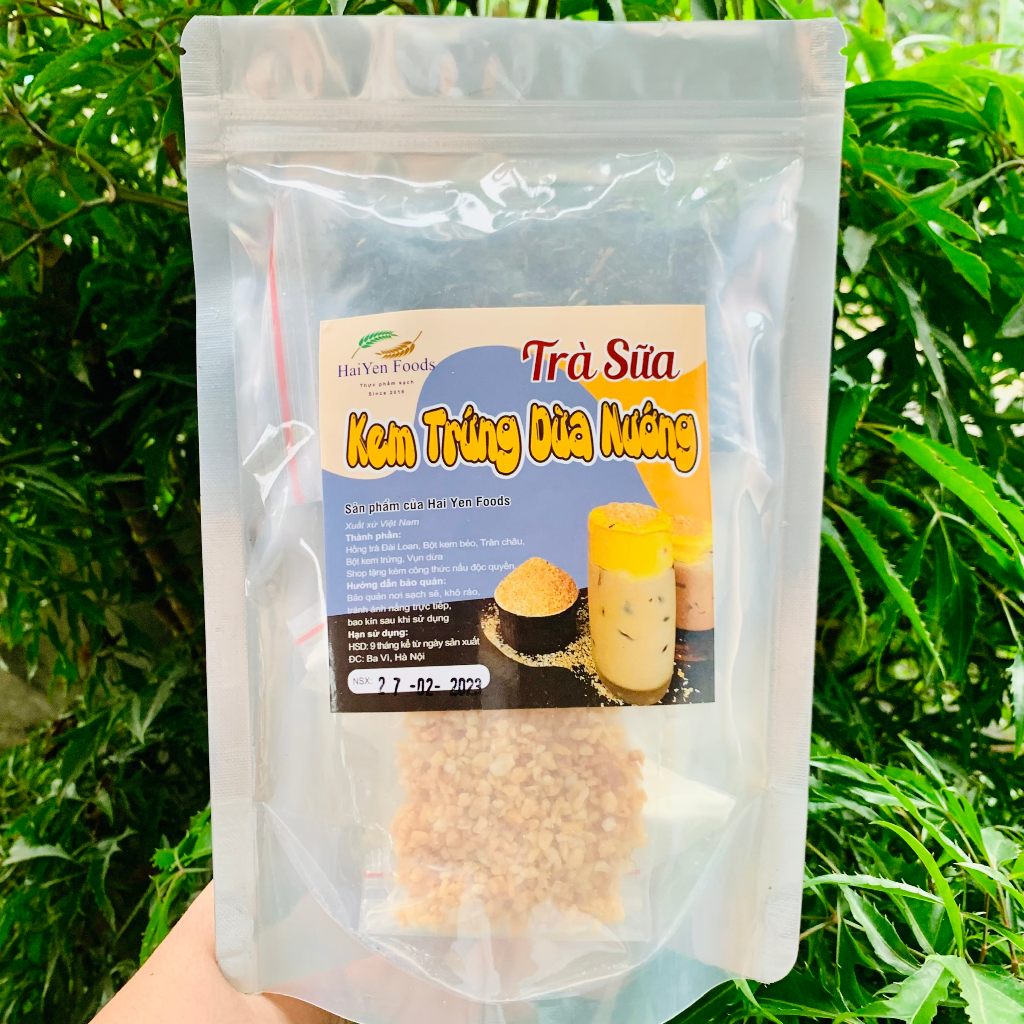 Set nguyên liệu trà sữa kem trứng dừa nướng siêu ngon kèm công thức, set 7-9 cốc