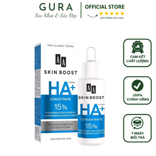 Serum cấp ẩm và làm mịn da chính hãng aa cosmetics skin boost ha+ xuất xứ châu âu 30ml