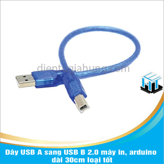 1 cọng dây usb a sang usb b 2.0 máy in, arduino dài 30cm loại tốt