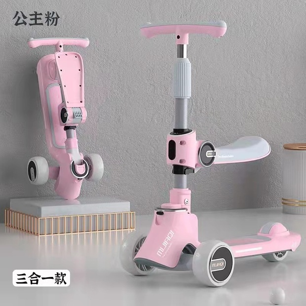 XE Chòi Chân Cho Bé, Xe trượt Scooter chính hãng, ba bánh phát sáng, gấp gọn tiện mang đi picnic, du lịch