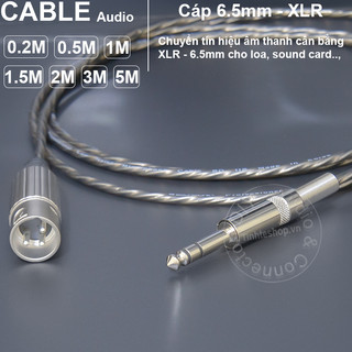 Cáp canon ra 6 ly trs diy cắm sound card am ly mixer ra loa - xlr male to 6.35mm stereo cable