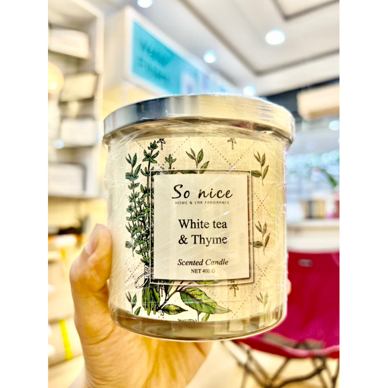 Nến thơm Sonice hương White Tea & Thyme 400g / 600g