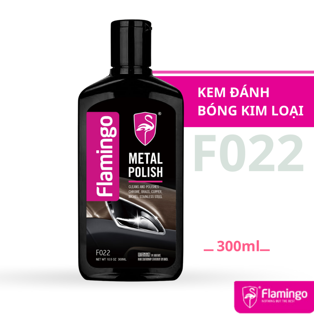 Kem Đánh Bóng Kim Loại Flamingo F022 300ml - Hãng Phân Phối Chính Thức