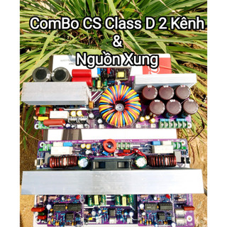 Combo bộ nguồn xung 2000w + mạch class d 2 kênh 2500w x2