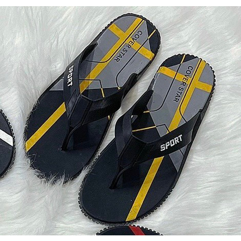 Dép kẹp thời trang nam phối màu, mang êm chống trơn trượt - L08