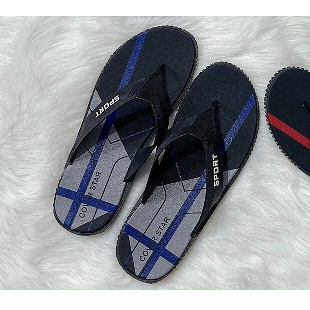 Dép kẹp thời trang nam phối màu, mang êm chống trơn trượt - L08