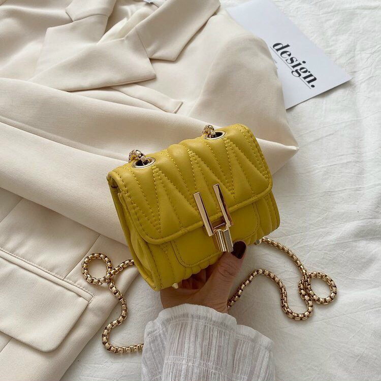 ⚡ MẪU HÓT ⚡ Túi Xách Nữ Đeo Chéo Khóa Trái Tim Chất Da PU Cao Cấp Trần Trám Mềm Dây Xích Siêu Đẹp