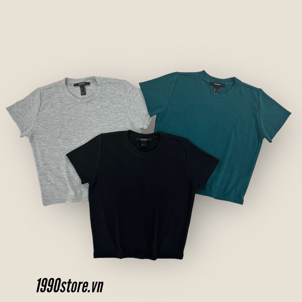 Aó thun trơn chất cotton dệt chất mát dầy dặn siêu xịn vnxk