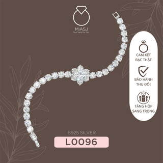Lắc tay nữ bạc Ý S925 xi bach kim  cao cấp L0096| Mi.A Trang sức bạc