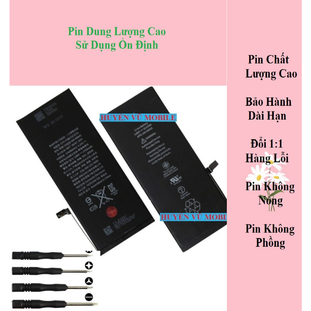 Pin thay thế cho điện thoại Ip 6 plus không làm máy bị nóng, pin không phồng