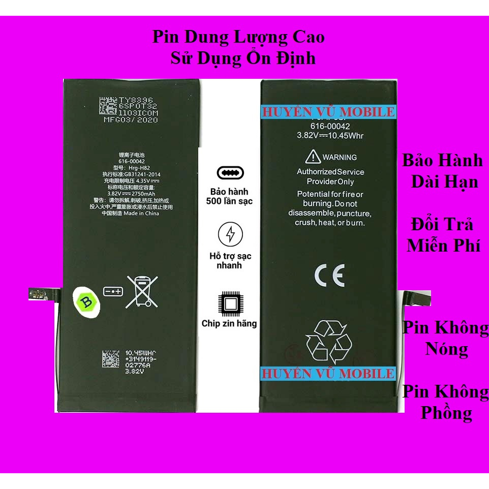 Pin thay cho điện thoại Ip 6s plus sử dụng ổn định, không làm máy nóng