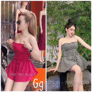 Set áo ống nhún quần đùi xòe dễ thương
