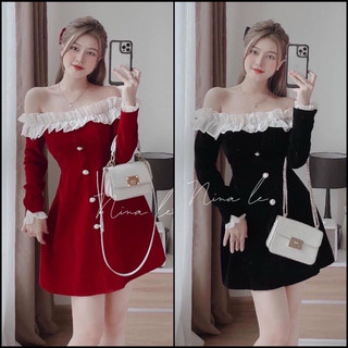 Đầm nhung tiểu thư