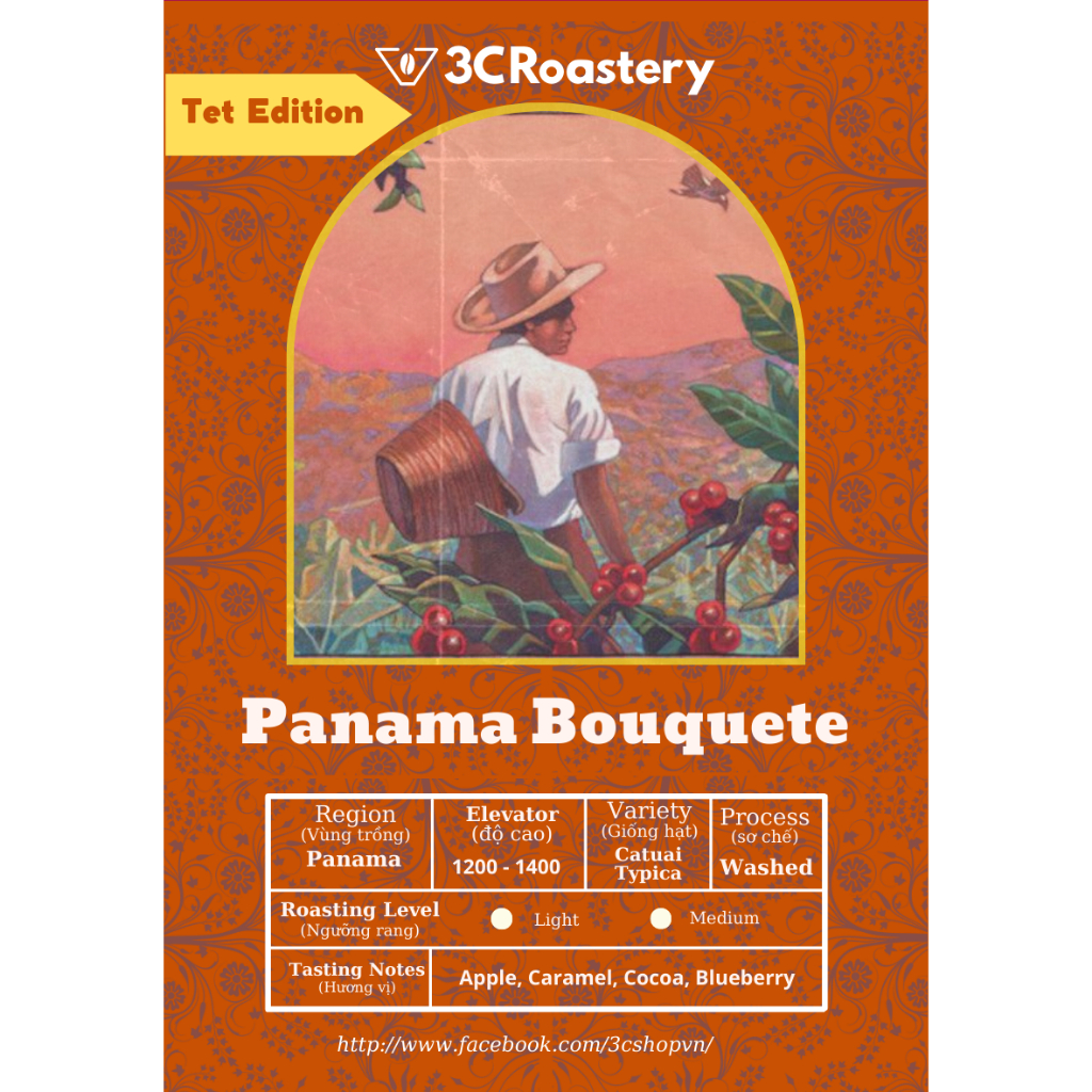 Cà phê Panama Boteque Washed Process - 3C Roastery