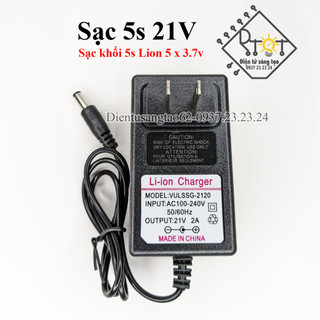 Sạc lion 5s 21v 2a tv có đèn báo đầy