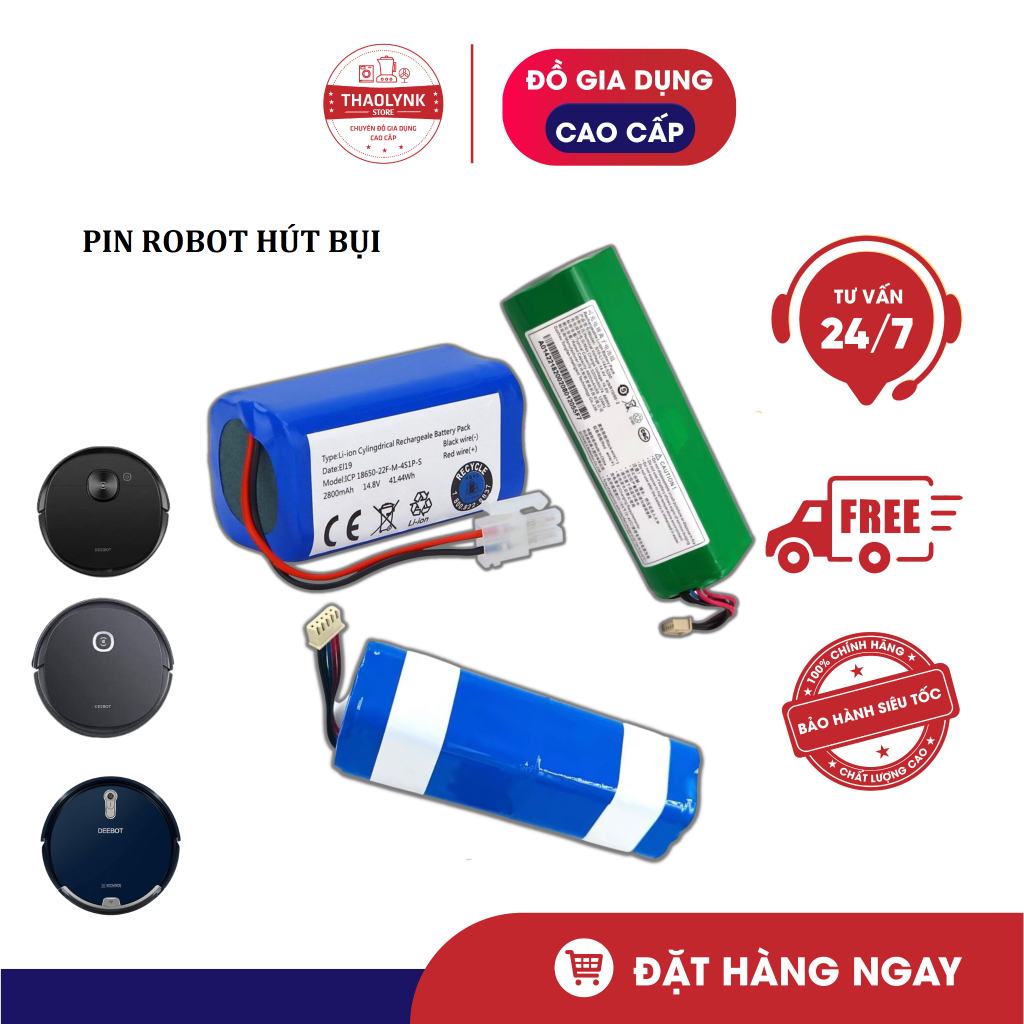 Pin Robot hút bụi lau nhà dung lượng cao hàng chính hãng Bảo hành 3 tháng