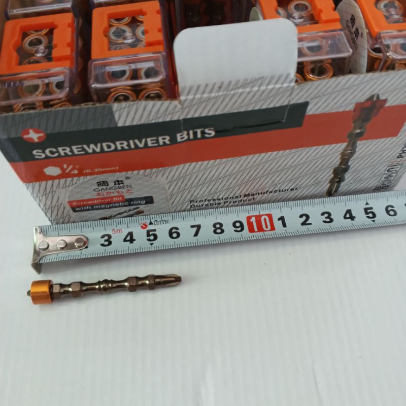 Hộp 10 Mũi vít NHẬT 4 cạnh 2 đầu có nam châm hít