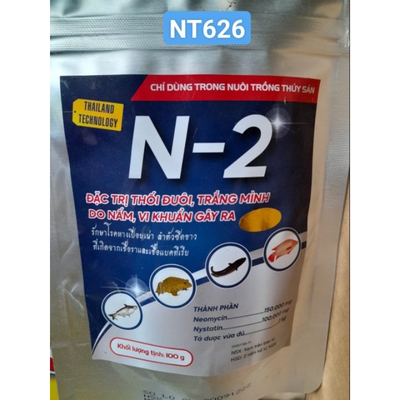 N-2 Đactri thối đuôi, trắng mình do nấm, vi khuẩn gây ra trên Lươn, Cá, Ếch