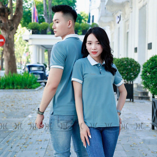 Áo Polo nam nữ ngắn tay cổ bẻ, áo đôi nam nữ phối màu mẫu mới cực đẹp giặt không nhăn hót nhất của 2023