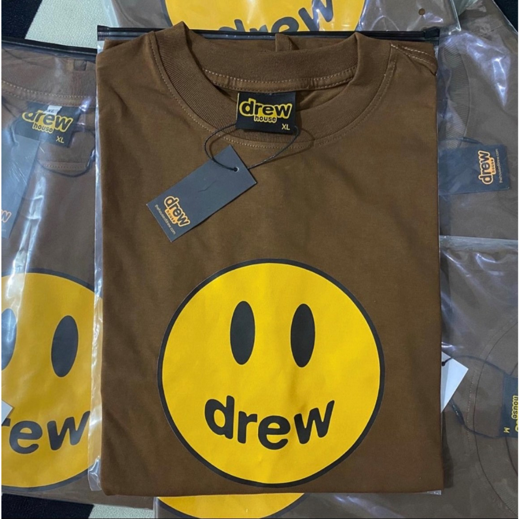 Áo Thun Tay Lỡ Nam Drew Mặt CườiForm Rộng Cotton Phông Nam Oversize Local Brand In Hình GH1