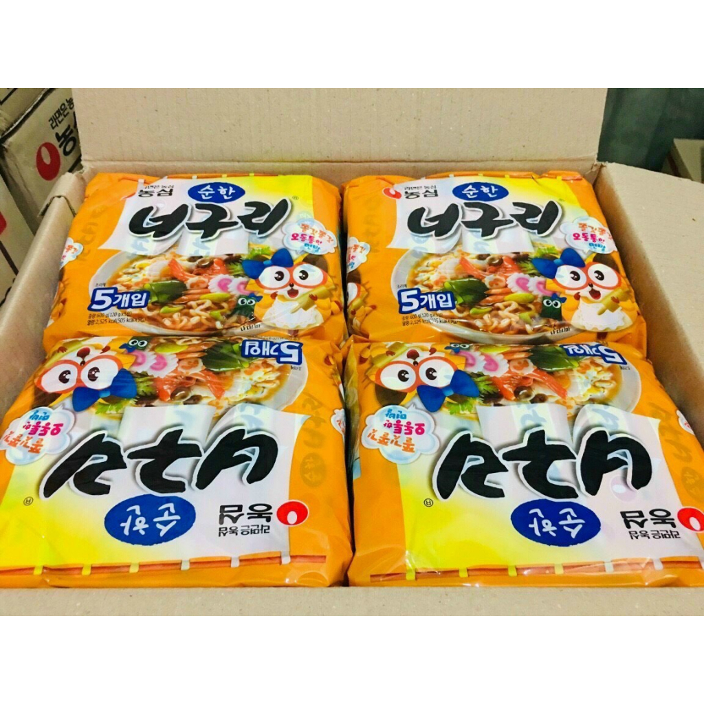 NONGSHIM [ Lốc 5 gói Mỳ Neoguri không cay 120g*5 순한너구리멀티팩