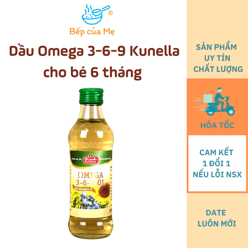 Dầu cho bé ăn dặm bổ sung Omega 3-6-9 của Đức, dầu hạt hướng dương, hạt lanh, hạt cải Kunella, Shop Bếp Của Mẹ