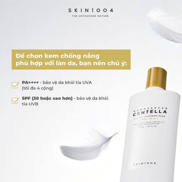 Kem Chống Nắng Skin 1004 Madagascar Centella Air-fit Sun Cream Plus Cho Da Mặt Kcn Rau Má Skin1004 SPF50+ PA++++ 50ml