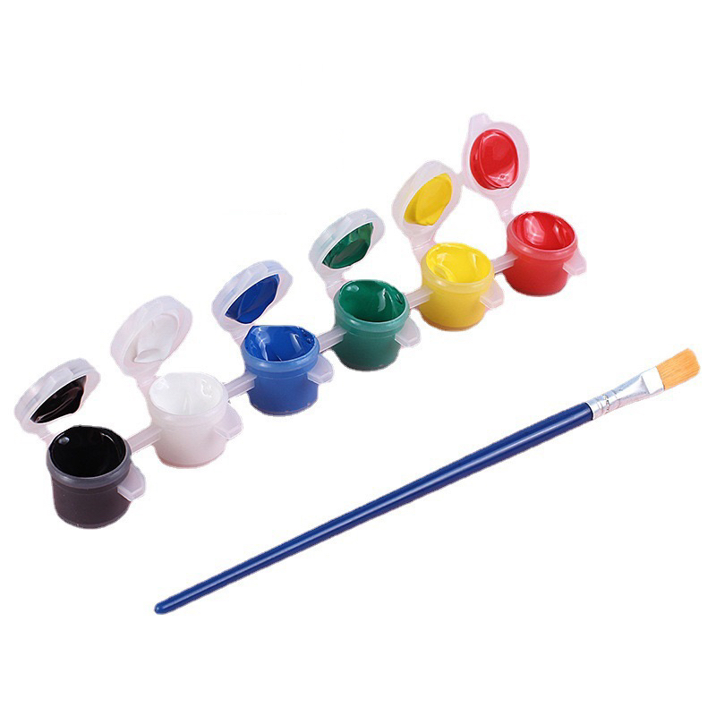 Set 12 màu sơn + 2 cọ vẽ tranh cho bé