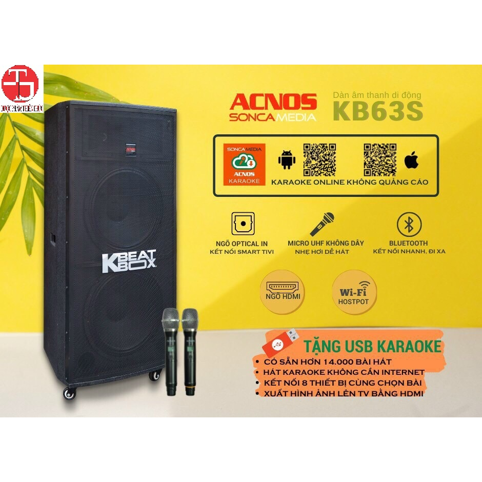 Dàn Âm Thanh Di Động ACNOS KB63s - Hàng Chính Hãng - Công Ty Thiên Phúc
