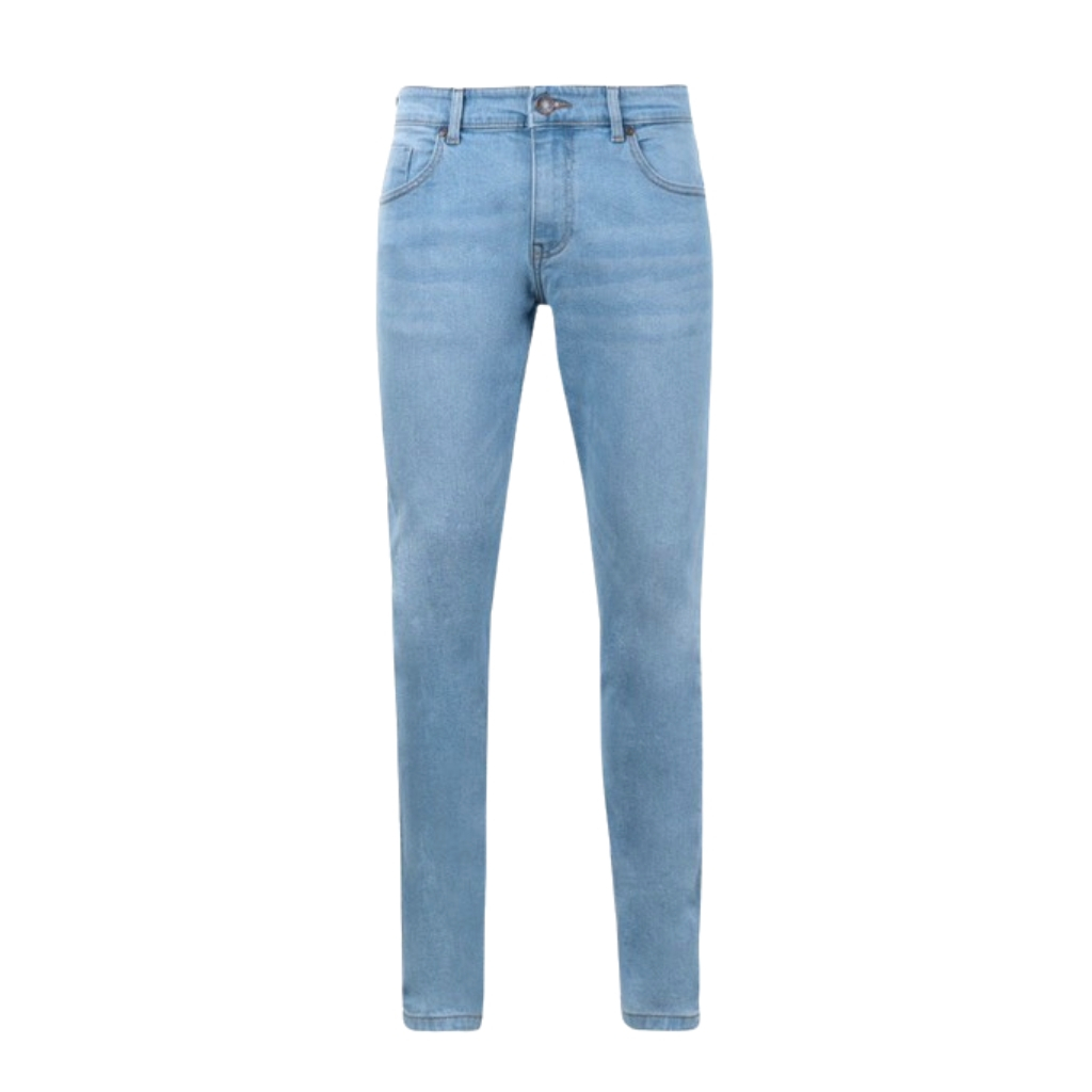 Quần jean nam hàng hiệu Owen QJS230149 dáng slim fit ống côn màu xanh nhạt vải bò denim cotton cao cấp bền đàn hồi tốt