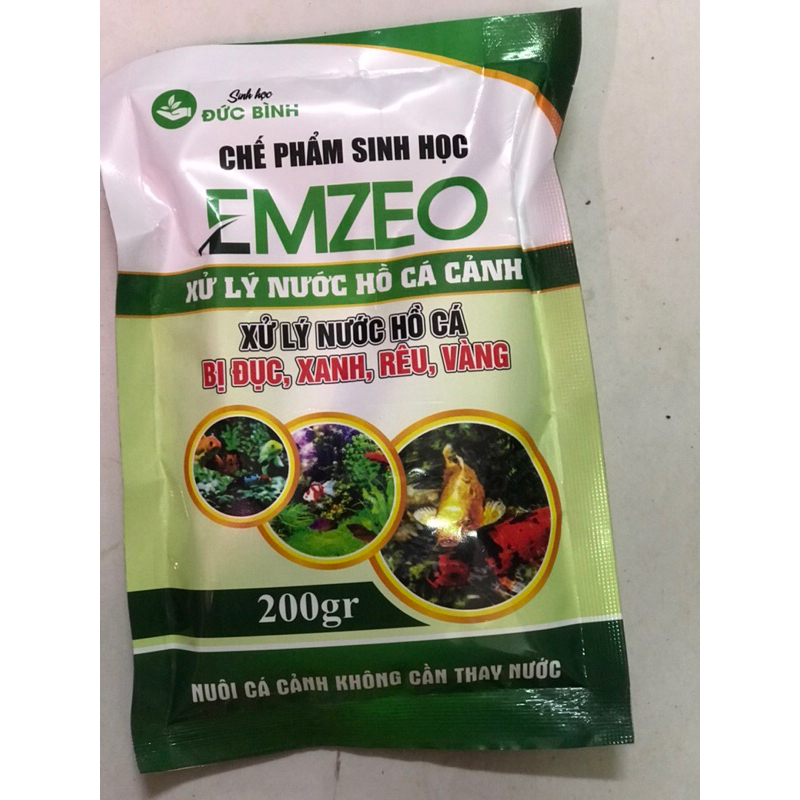 Emzeo xử lý nước hồ cá bị đục, xanh rêu vàng gói 200gram