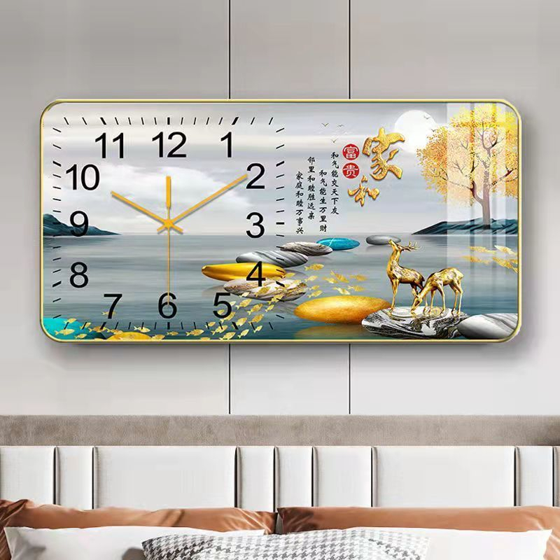 Tranh Đồng Hồ Tráng Gương 5D Khung Cảnh Trìu Tượng - Simple House, Trang Trí Phòng Khách,Decor Phòng Làm Việc.