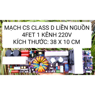 Mạch cs class d 4 fet 1 kênh liền nguồn 220v