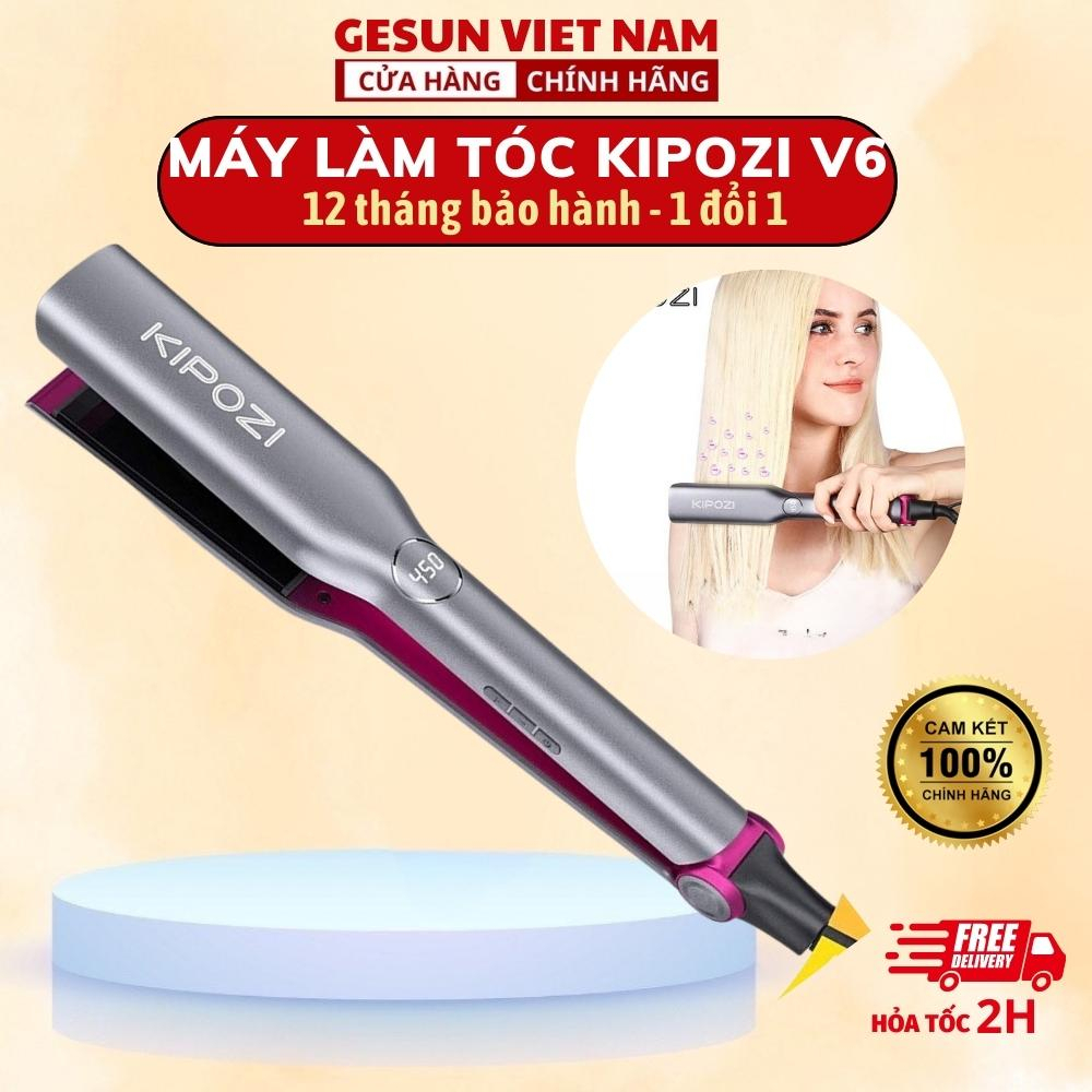 Máy ép tóc KIPOZI V6 cao cấp, máy duỗi tóc kẹp thẳng, máy là tóc tạo kiểu bóng mượt, máy kẹp tóc ion âm bảo hành 2 năm