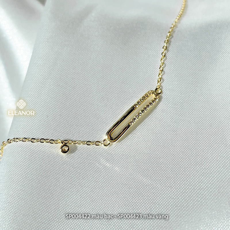 Vòng tay nữ bạc 925 Eleanor Accessories đính đá sợi mảnh phụ kiện trang sức 4422