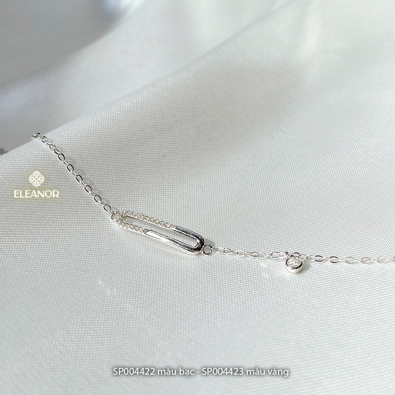 Vòng tay nữ bạc 925 Eleanor Accessories đính đá sợi mảnh phụ kiện trang sức 4422