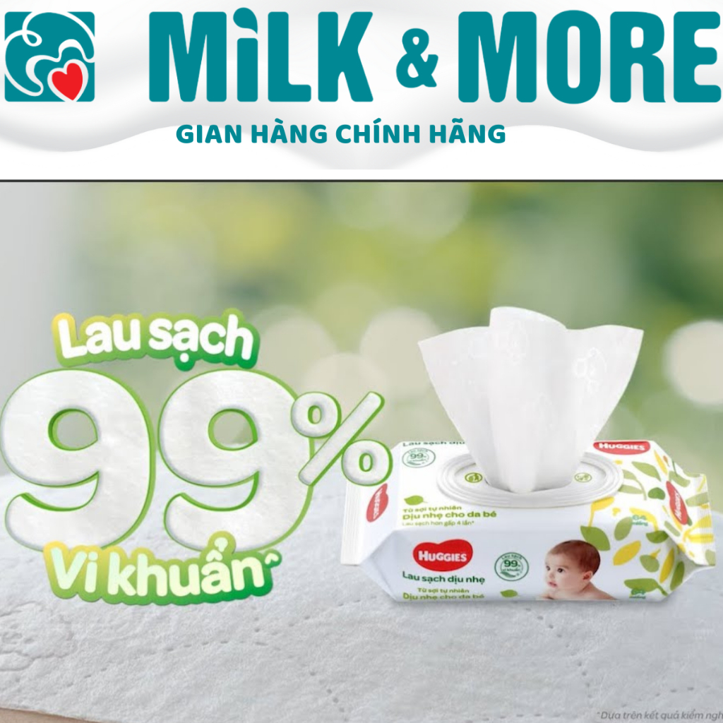 Khăn ướt Huggies không mùi cao cấp 64 miếng/gói