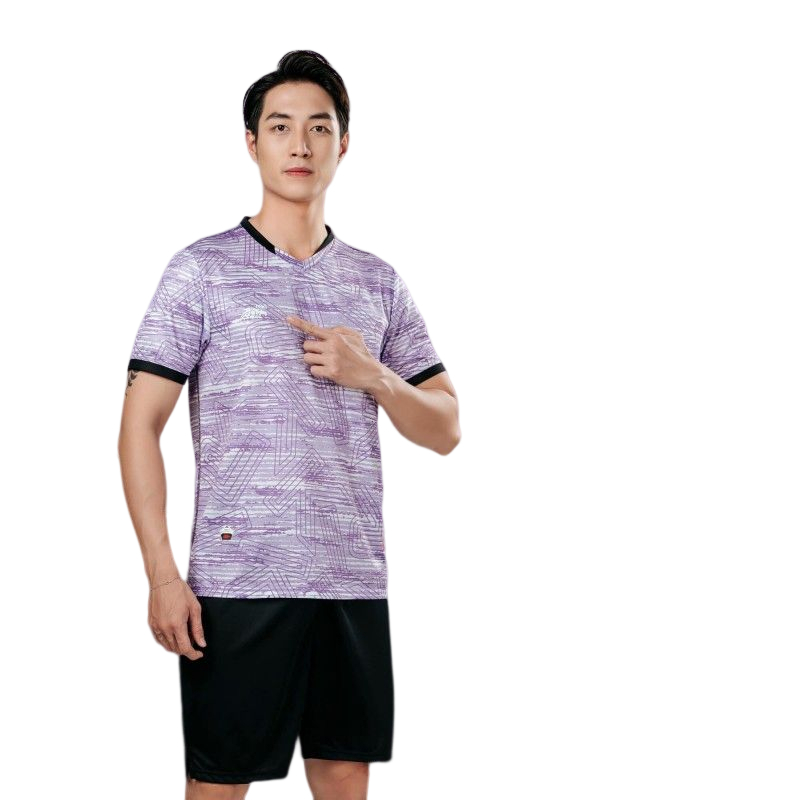 Đồ đá banh không logo RIKI SPEC màu tím CÓ IN tên số theo yêu cầu