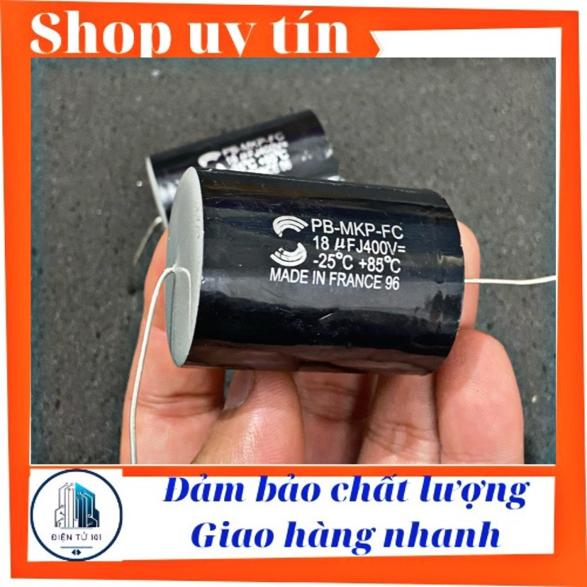 Tụ cao cấp MKP ( Xám đen) 18uf 400v kích thước lớn sản xuất từ Pháp