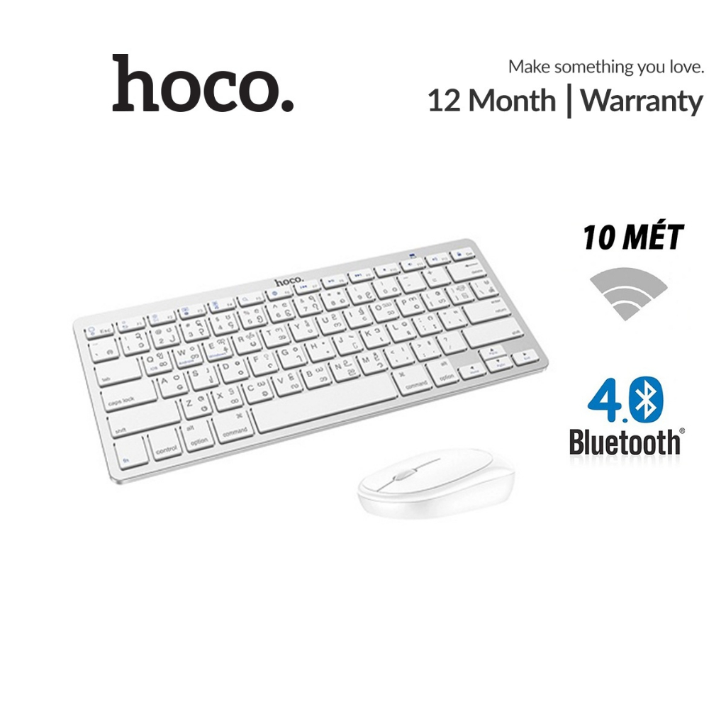 Bộ bàn phím và chuột Bluetooth Hoco DI05 không dây chất liệu nhựa ABS cao cấp