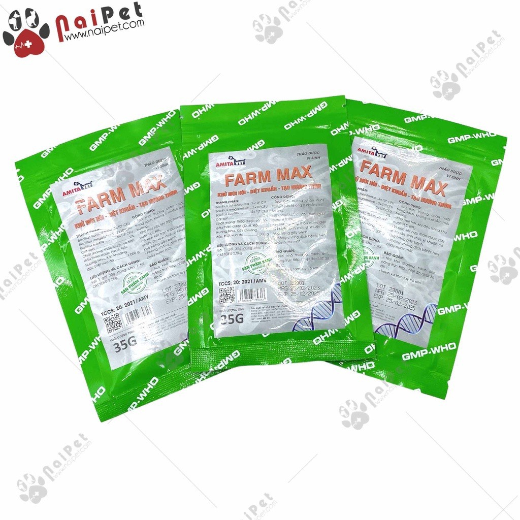 Men Khử Mùi Diệt Khuẩn Tạo Hương Cát Vệ Sinh Farm Max 35g Amitavet