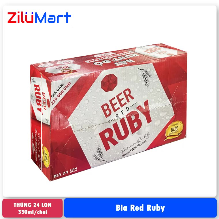 Bia Ruby đỏ (thùng 24 lon) loại 330ml