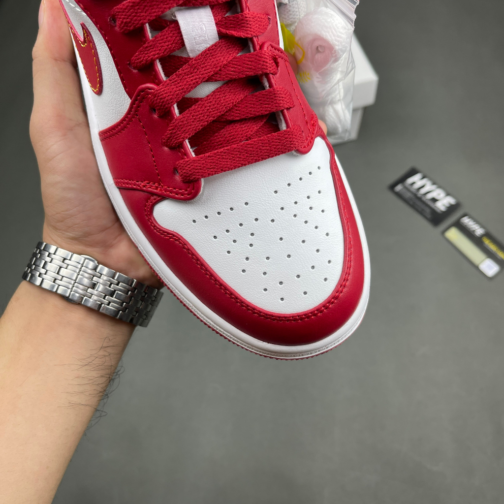 Giày Jordan 1 Low Cardinal Red (jd1 trắng đỏ) - HYPE SNEAKER | Phiên bản 1:1