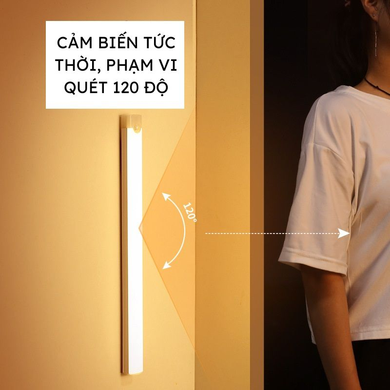 Đèn LED thông minh cảm biến chuyển động cơ thể, tự động sáng, tự động tắt, không dây, sạc USB