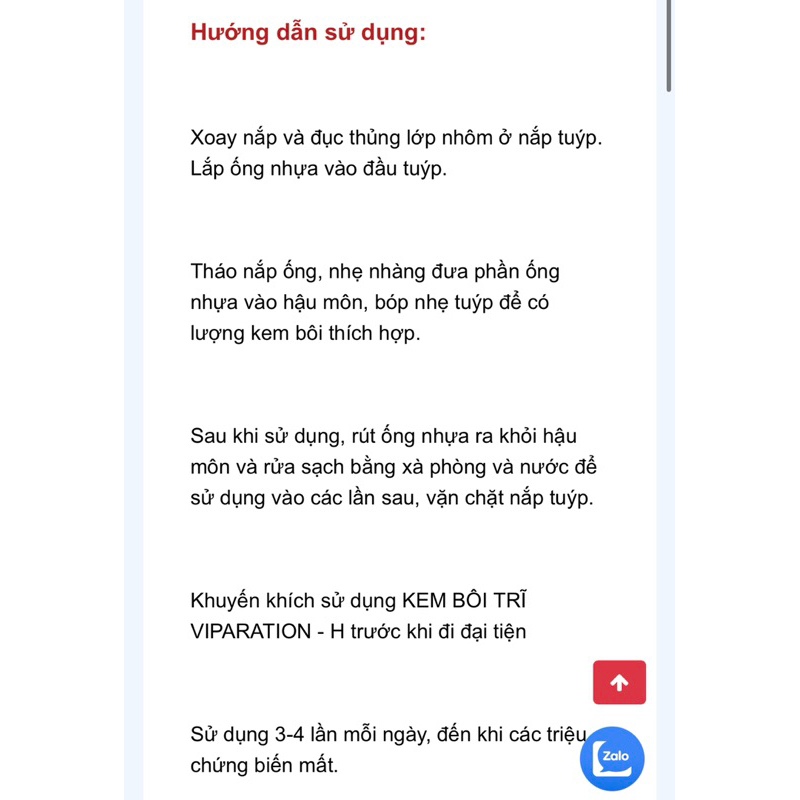 Kem Bôi Trĩ. VIPARATION-H) T20GR