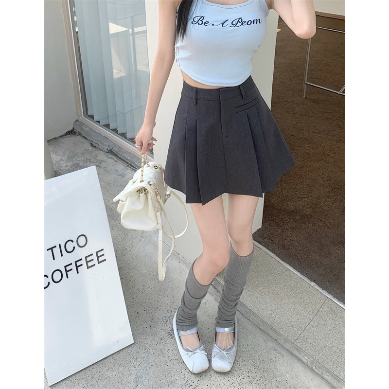 Chân váy xếp ly cạp cao dáng chữ a phong cách tennis xòe kiểu li ngắn bản to thời trang Hàn Quốc | BigBuy360 - bigbuy360.vn