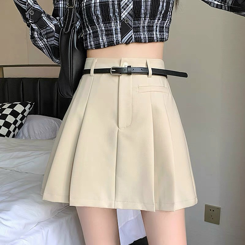 Chân váy xếp ly cạp cao dáng chữ a phong cách tennis xòe kiểu li ngắn bản to thời trang Hàn Quốc | BigBuy360 - bigbuy360.vn