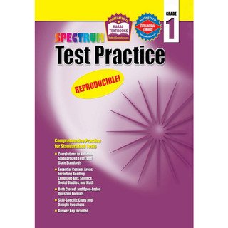 [ Thực Hành Kiểm Tra ] Spectrum - Test Practice - Grade 1,2,3,4,5,6 -  KHổ A4 - đen trắng