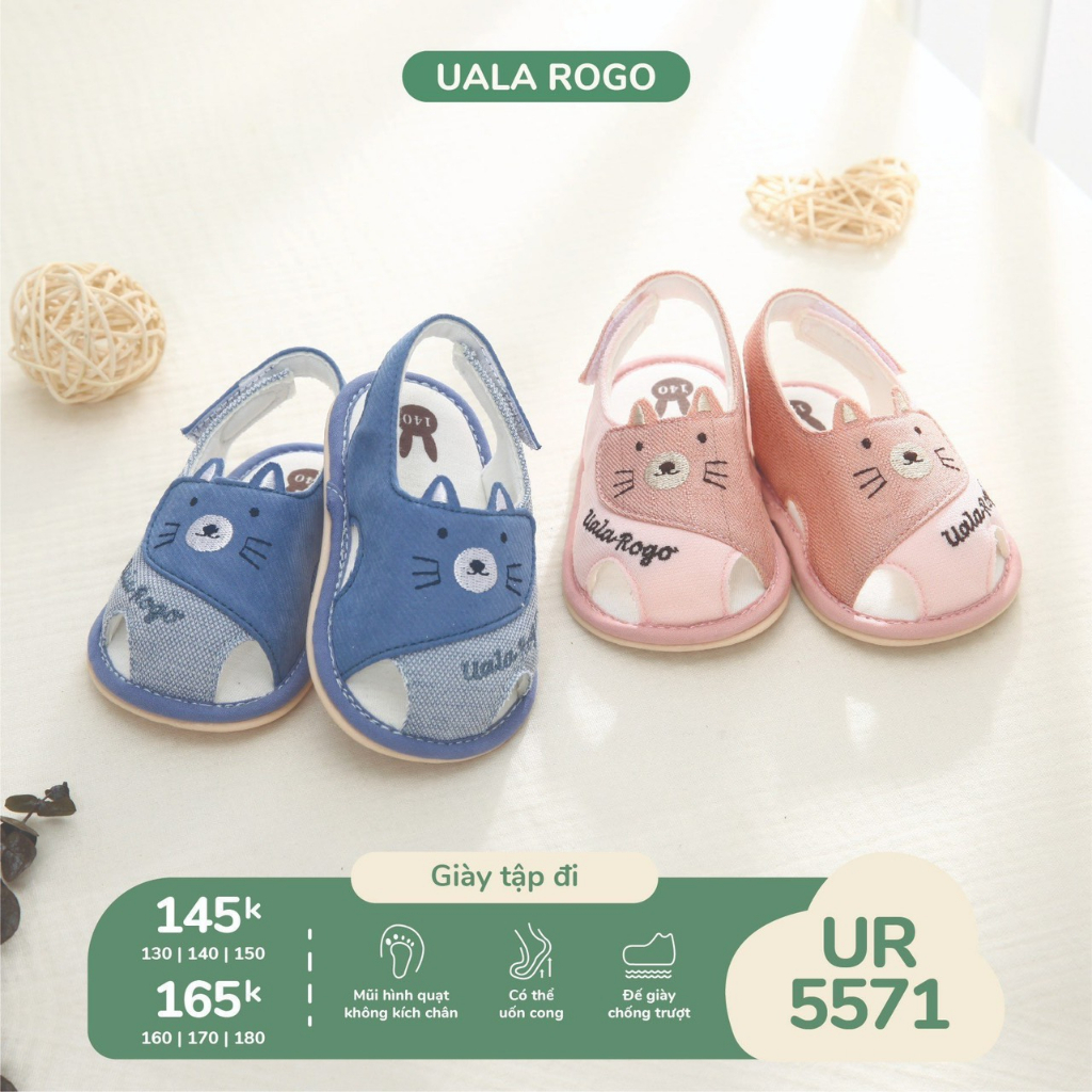 Dép Tập Đi Cao Su Non UalaRogo cho bé
