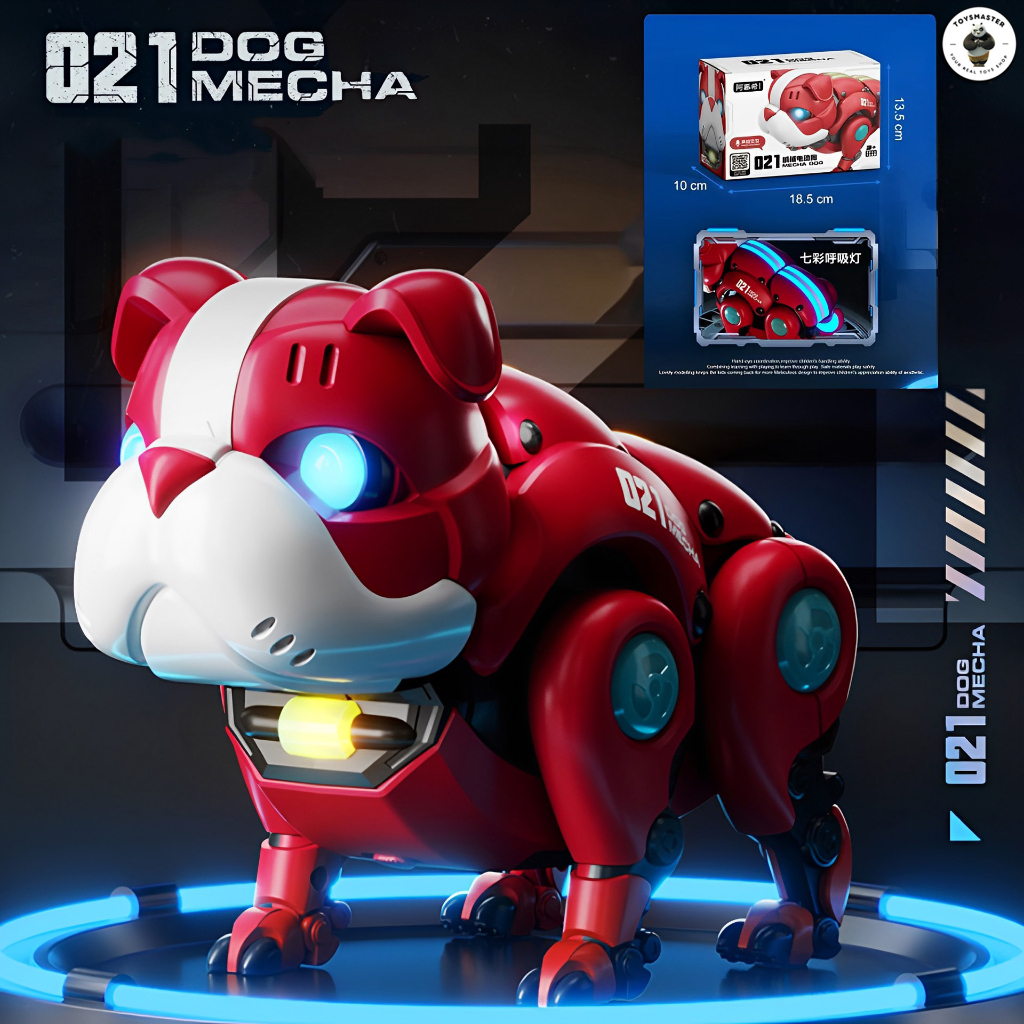 Chú Chó Robot Mecha Dog021 Nhảy Theo Nhạc Đèn,Siêu Dễ Thương Điều Khiển Bằng Giọng Nói,Vỗ Tay.Đồ Chơi Thông Minh Cho Bé